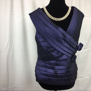 Cachet Navy Blue Woman’s Sleeveless Top Size 10